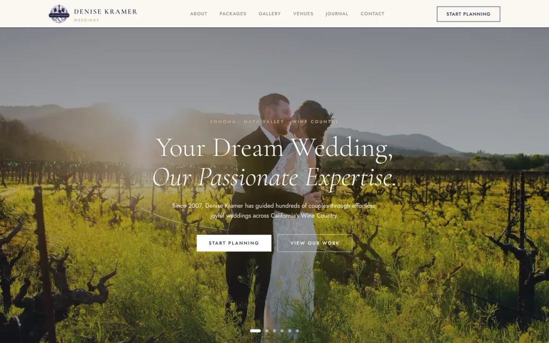 Denise Kramer Weddings website