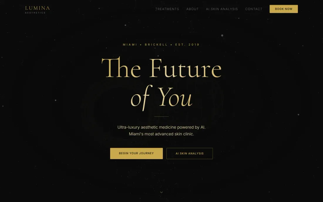 Lumina Aesthetics concept website